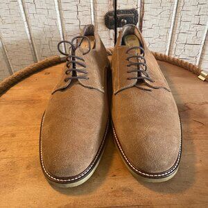 Banana Republic Tan Suede Leather Plain Toe Oxford Shoes Men’s 11.5